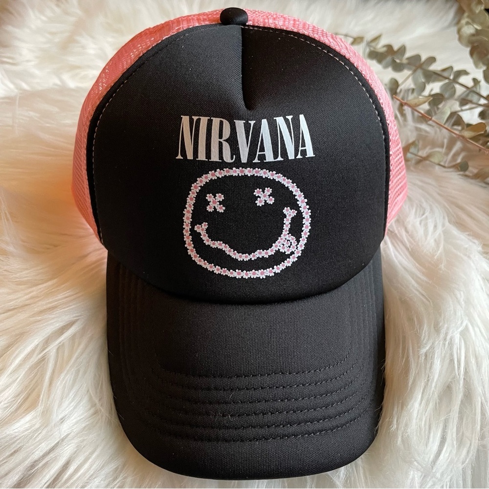 Urban Outfitters Nirvana Band Logo Trucker Hat NWT - Picture 7 of 14